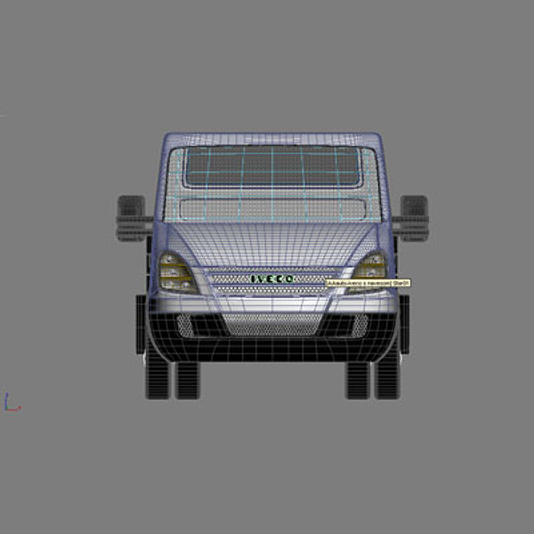 3d iveco van semi - model - Iveco Van with semi - trailer by aldaris81